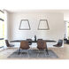 Z-Bar Rise LED 50.5 inch Silver Pendant Ceiling Light, Square